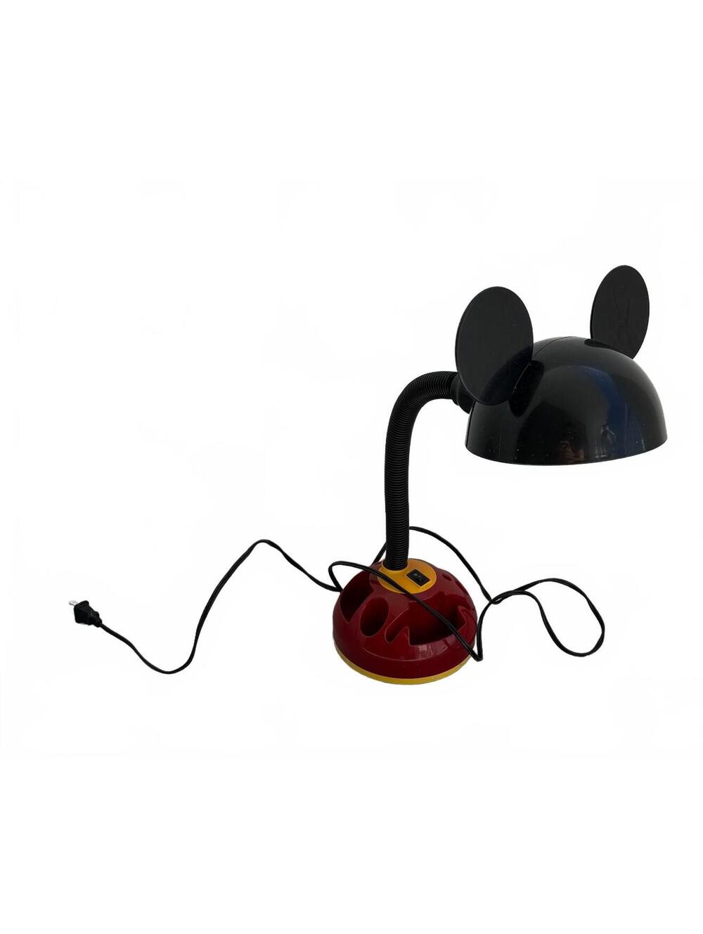 Disney Mickey Mouse Desk Lamp and Organizer Red Yellow and Black